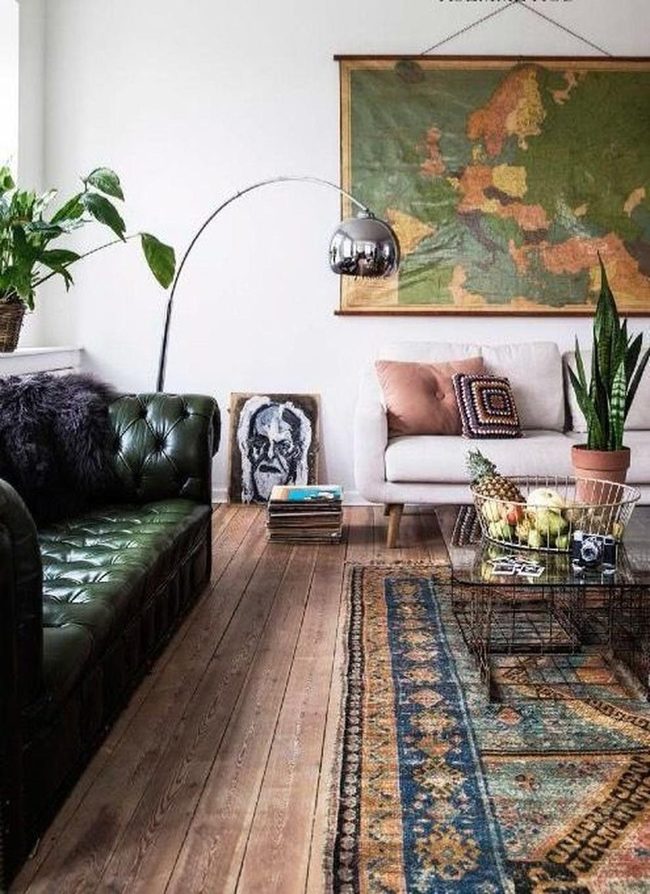 Dark Green Leather Meets Global Maps