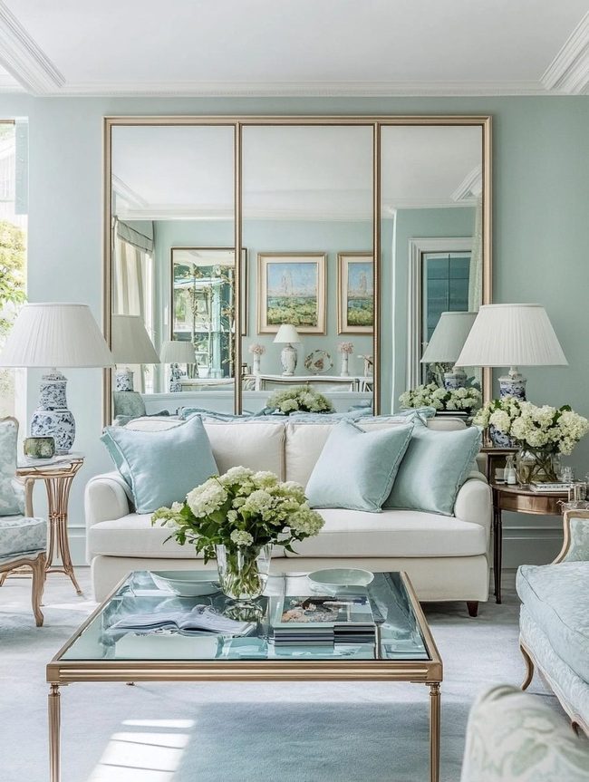 Lamp Blue and Green Opens Tight Spaces