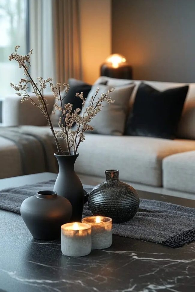 Monochromatic Coffee Table Sophistication
