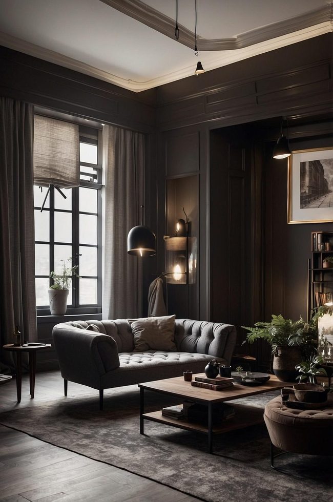Navy, Brass, And Leather Sophistication