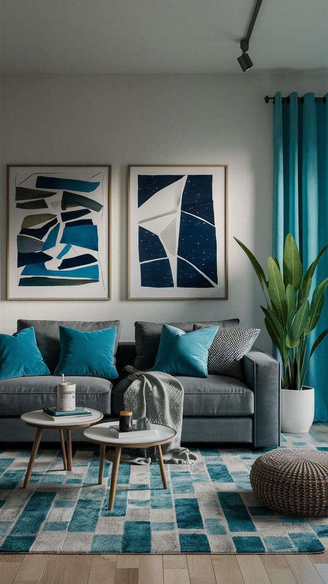 Gray Sofa, Blue Room Harmony