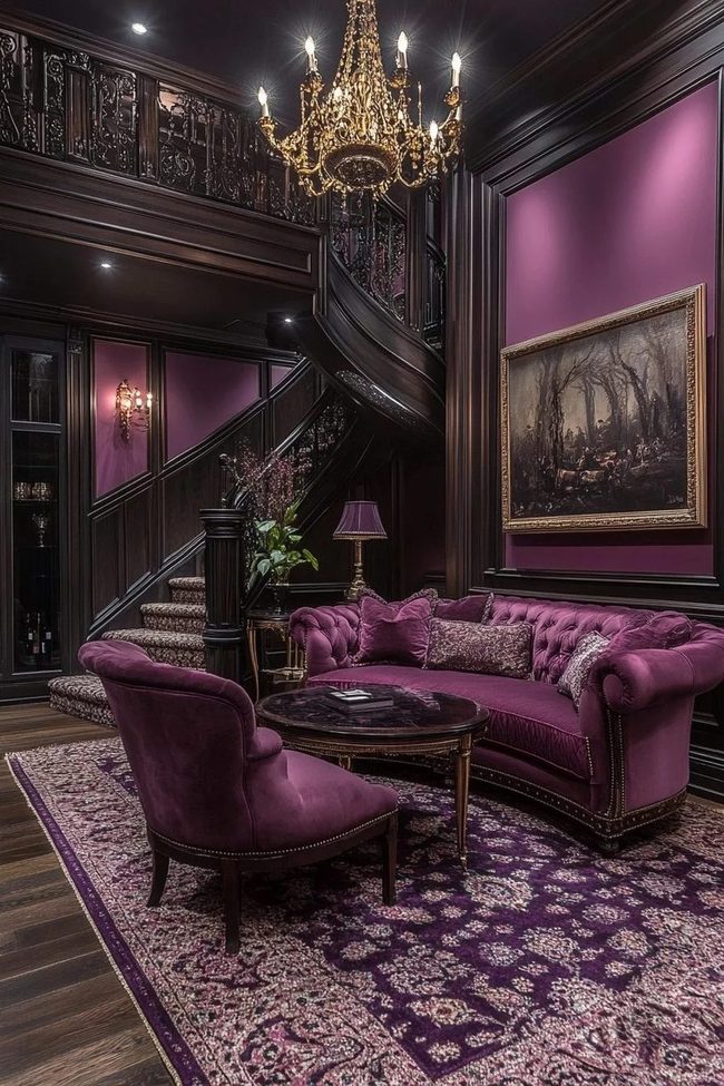 Deep Purple Luxury With Dark Wood