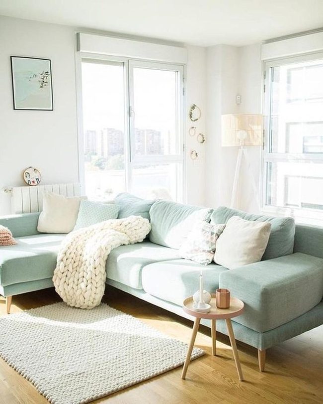 Pale Blue Seating In Soft Simplicity
