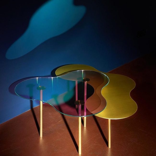 Colored Glass Layers Functional Art