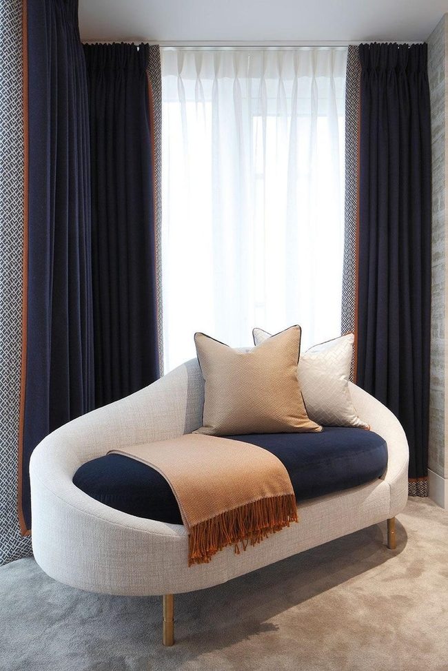 Dual-Fabric Modern Chair Statement