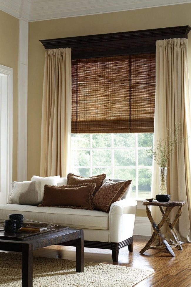 Clean Linen Curtains Frame Windows