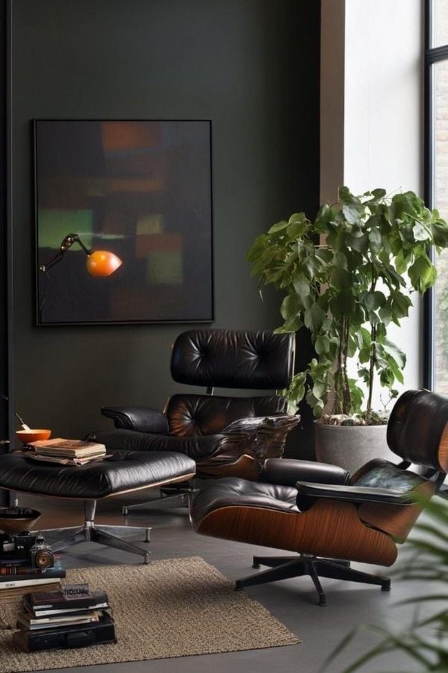 Dark Leather And Modern Minimalism