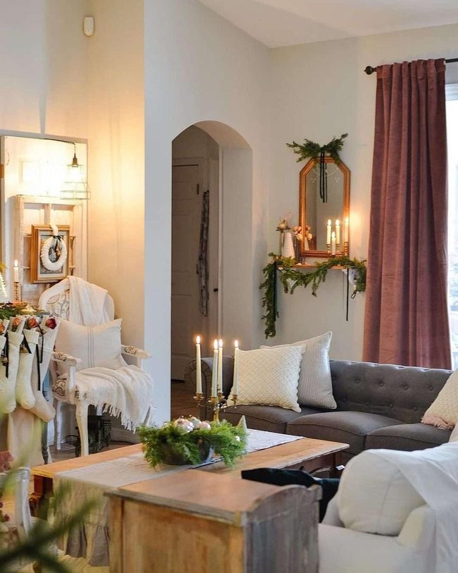 Warm Wood And Candlelit Farmhouse