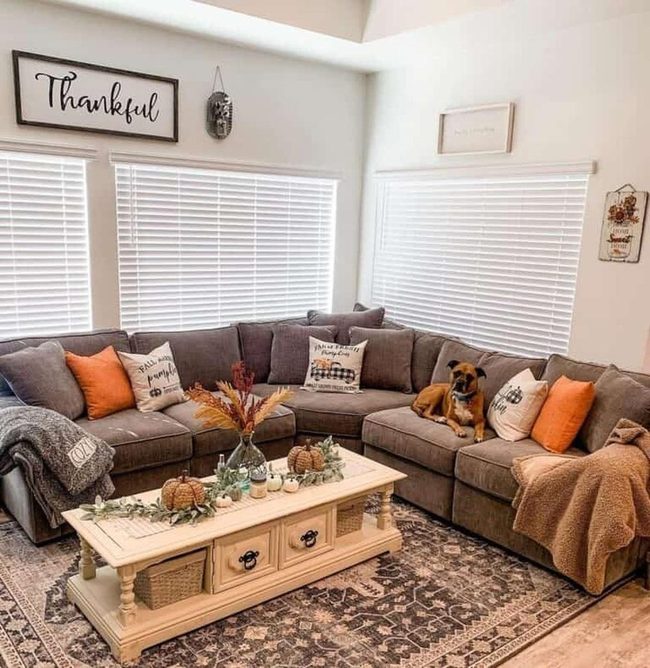 Orange and White Fall Cushions