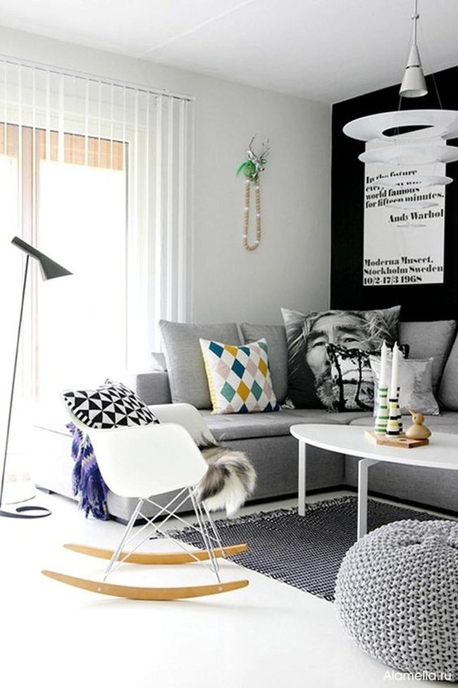 White Walls Black Frames Calm Space