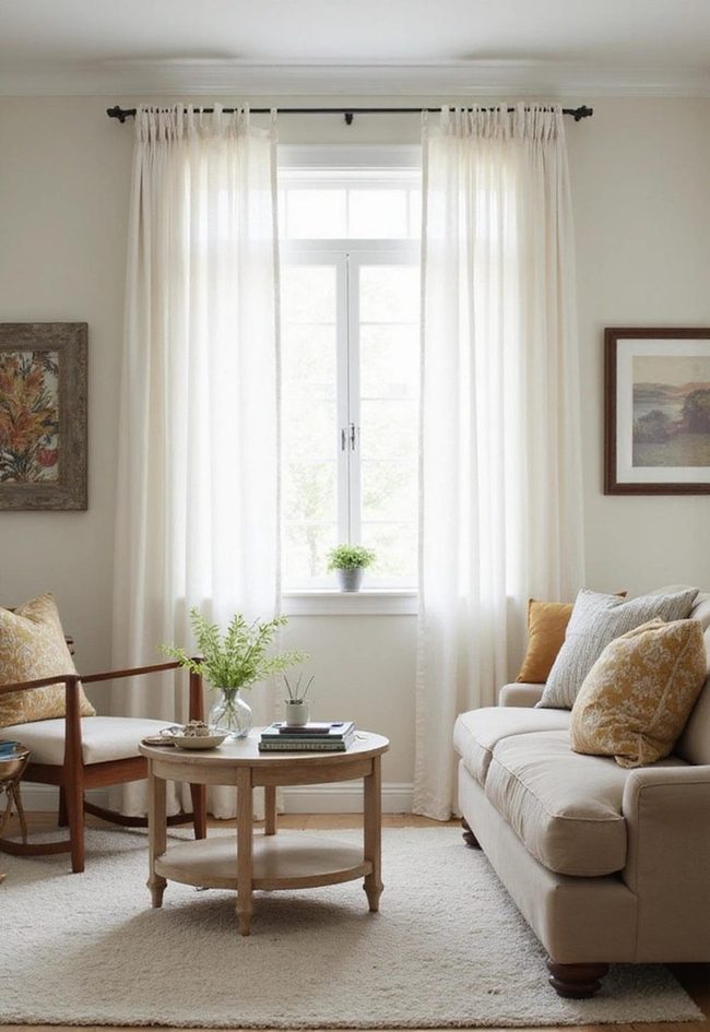 Sheer Layered Curtains Balancing Illumination Privacy