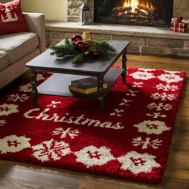 Red Holiday Rug Magic