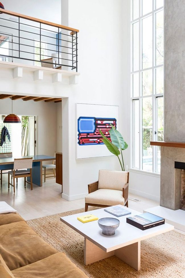 Cream And Natural Wood Contemporary