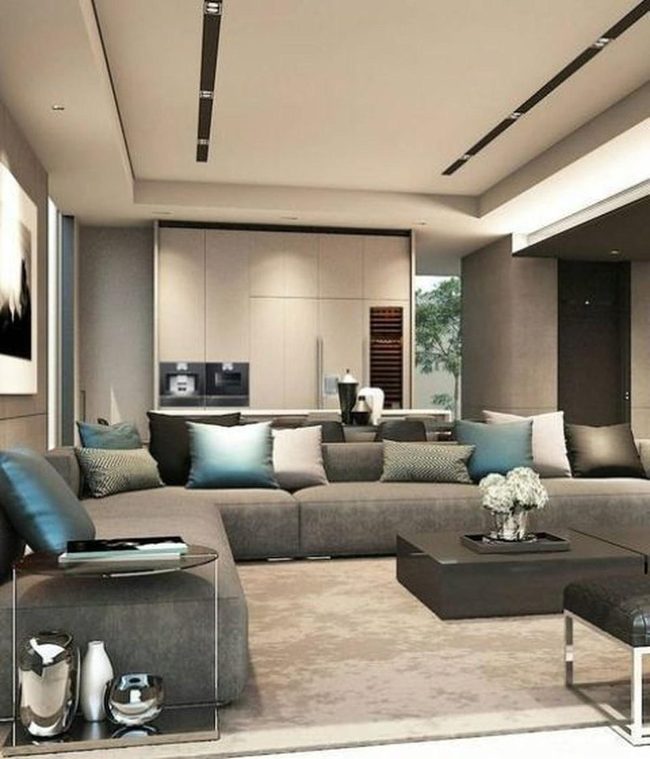 Gray Minimalist Living Space
