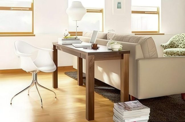 Light Wood Floors Meet Green Accents
