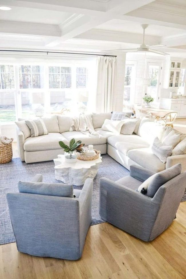 White Sectional Meets Natural Light