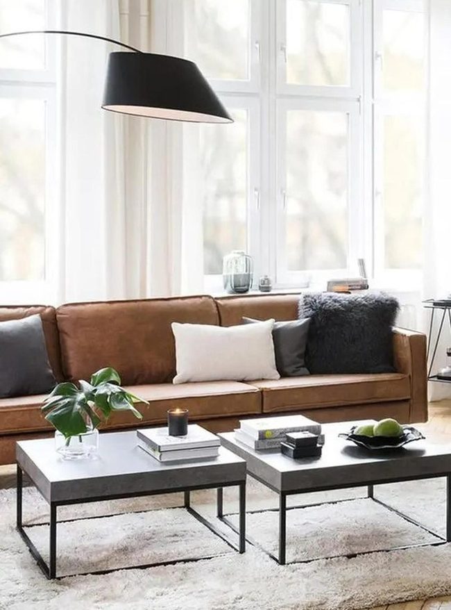 Brown Leather Living Room Essentials