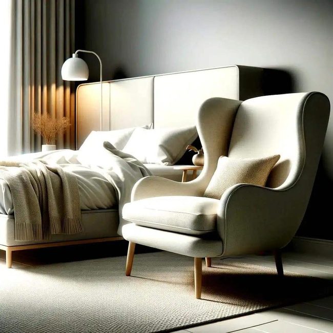 Petite Wingback Chair Small Spaces