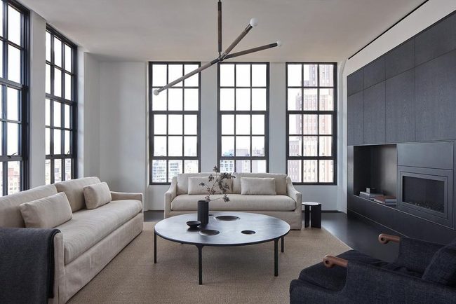 Skyline Views Through Glass Walls