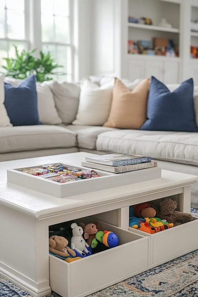 Colorful Play Storage Table