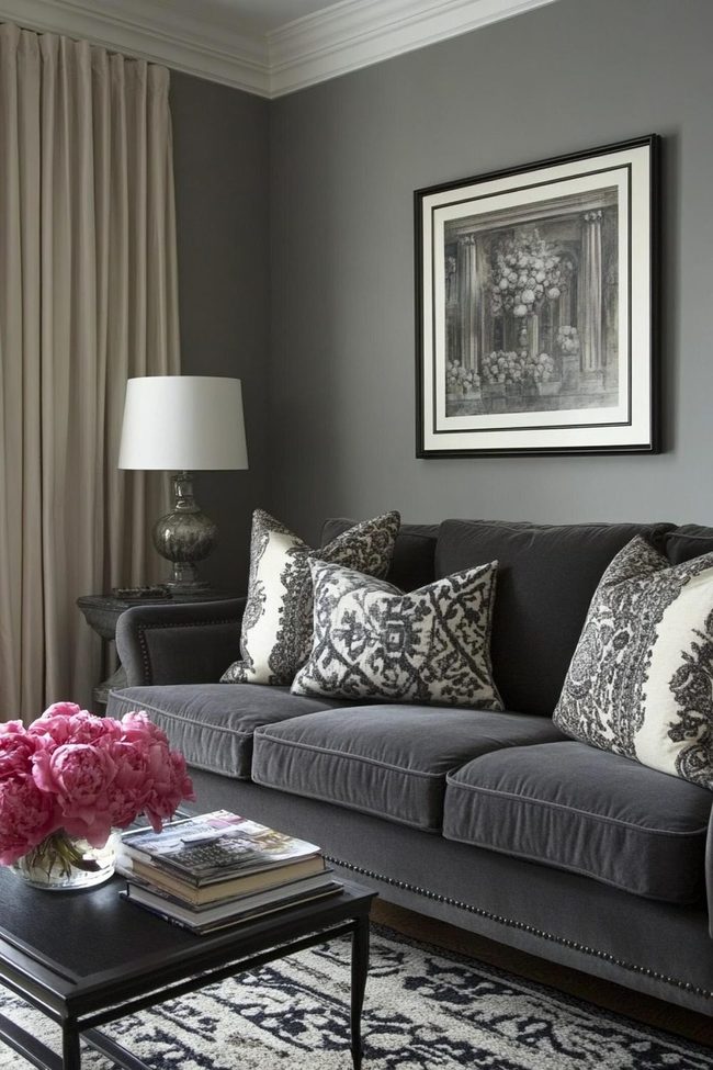 Dark Gray Sofa With Timeless-Contemporary Balance