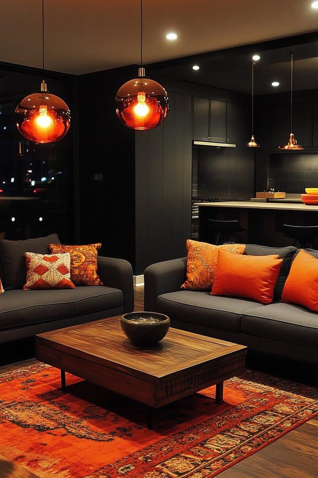 Burnt Orange Lamps Transform Living Spaces
