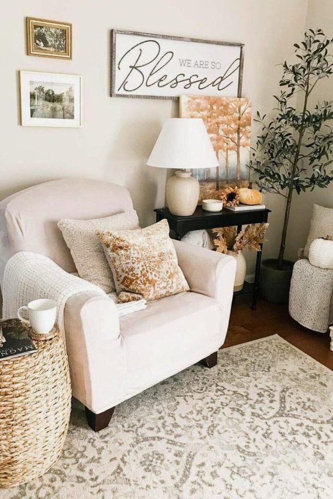 Burnt Orange Reading Nook