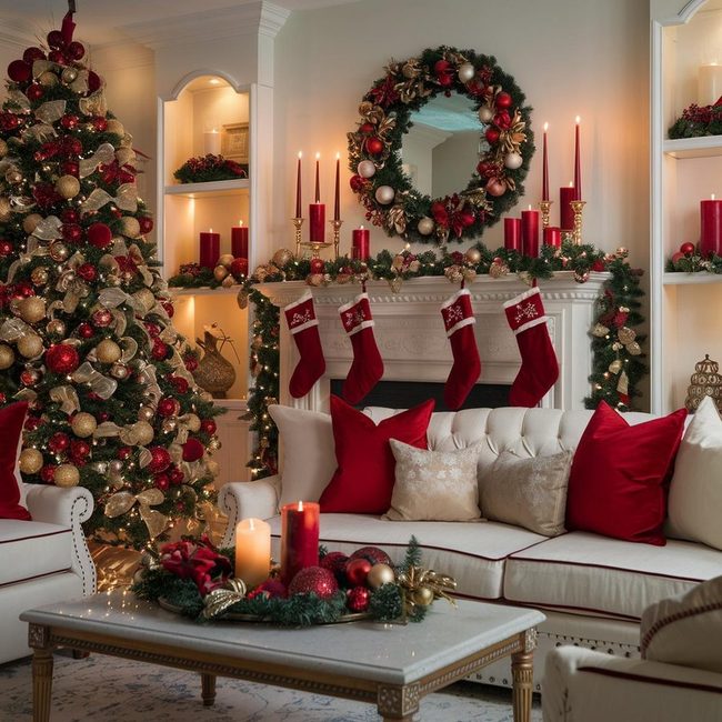 Red and Gold Festive Elegance