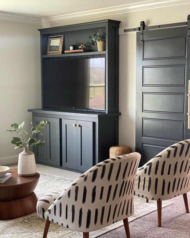 Black Barn Doors Statement Piece