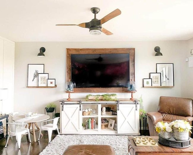 Warm Wood Barn Entertainment Center