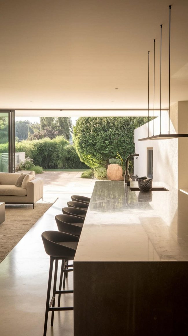 Spacious Kitchen Islands Define Open Living