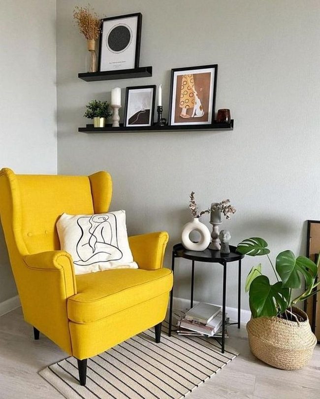 Sunny Yellow Reading Nook