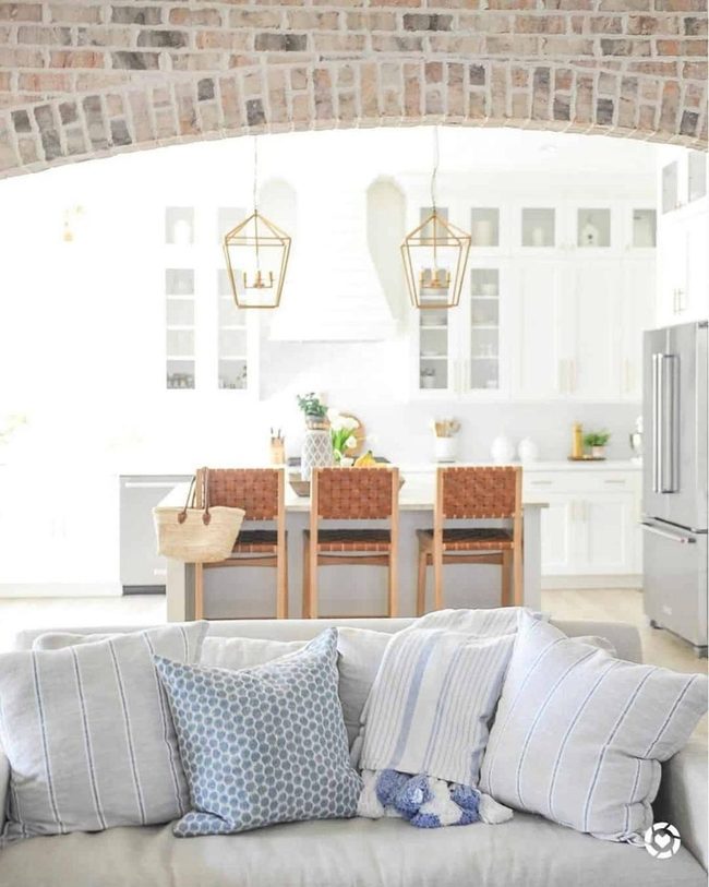 Brick Archway Blue Cushion Seating