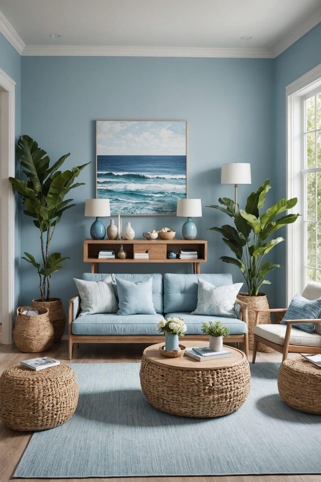 Light Blue Ocean Living Room