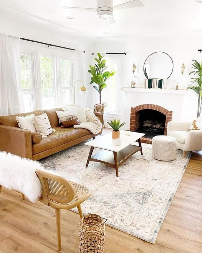 Light Wood Floors White Walls Mirror