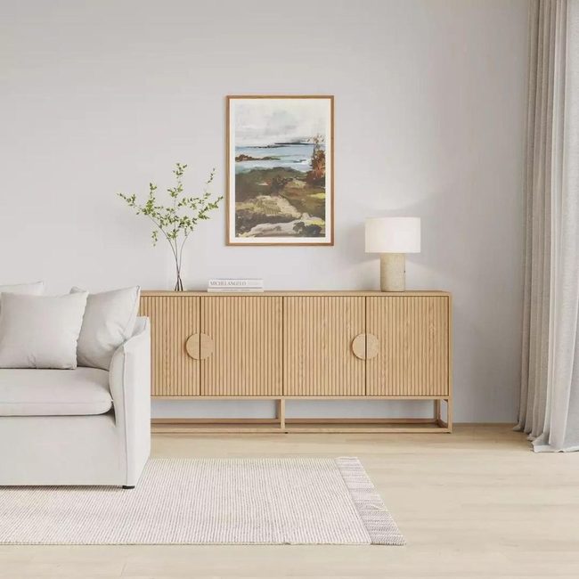 Neutral Sideboard Clean Lines Modern
