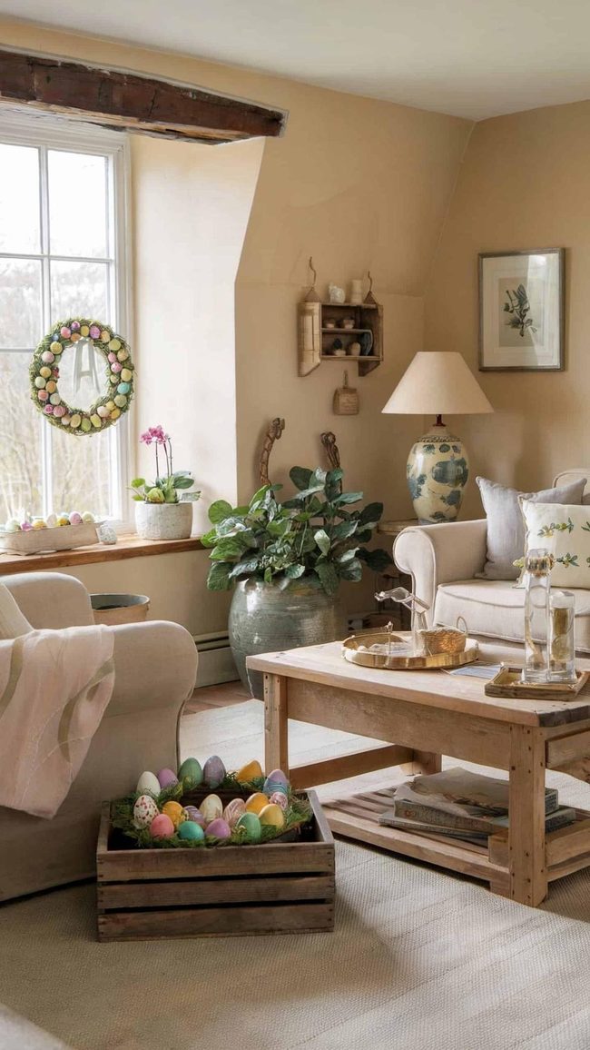 Pastel Eggs Circular Spring Display