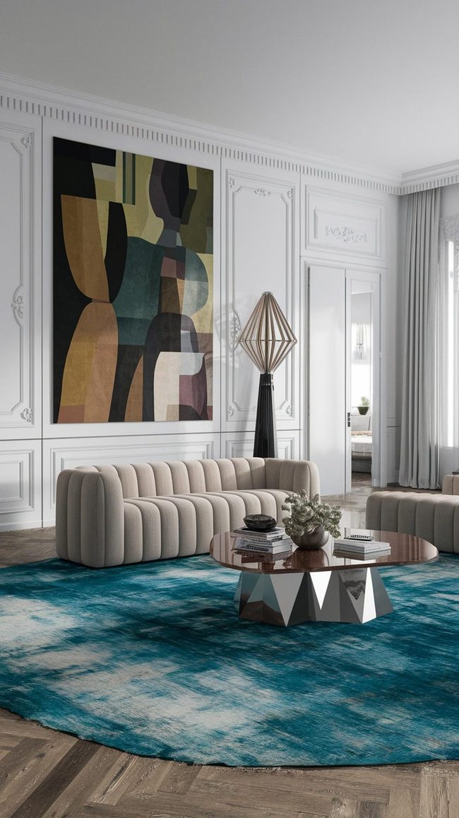 Large-Scale Art Statement Living Room