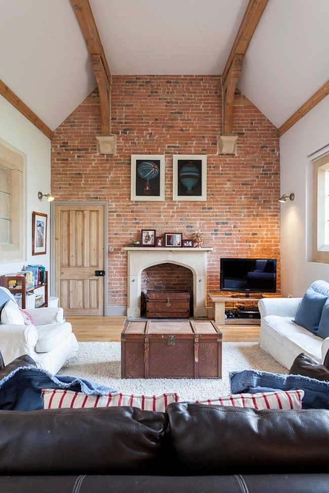 Exposed Beams And Brick Warmth