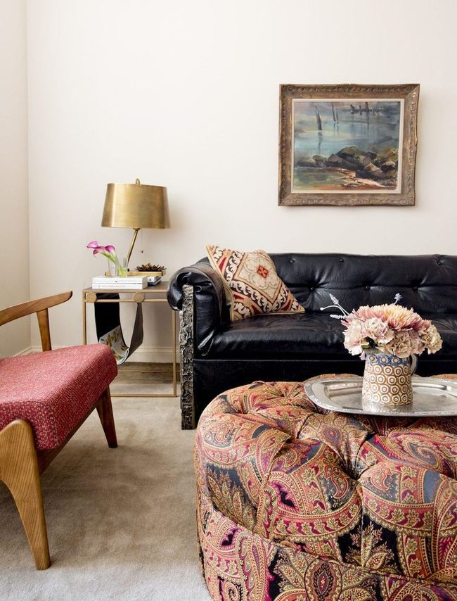 Patterned Furniture On Neutral Carpet