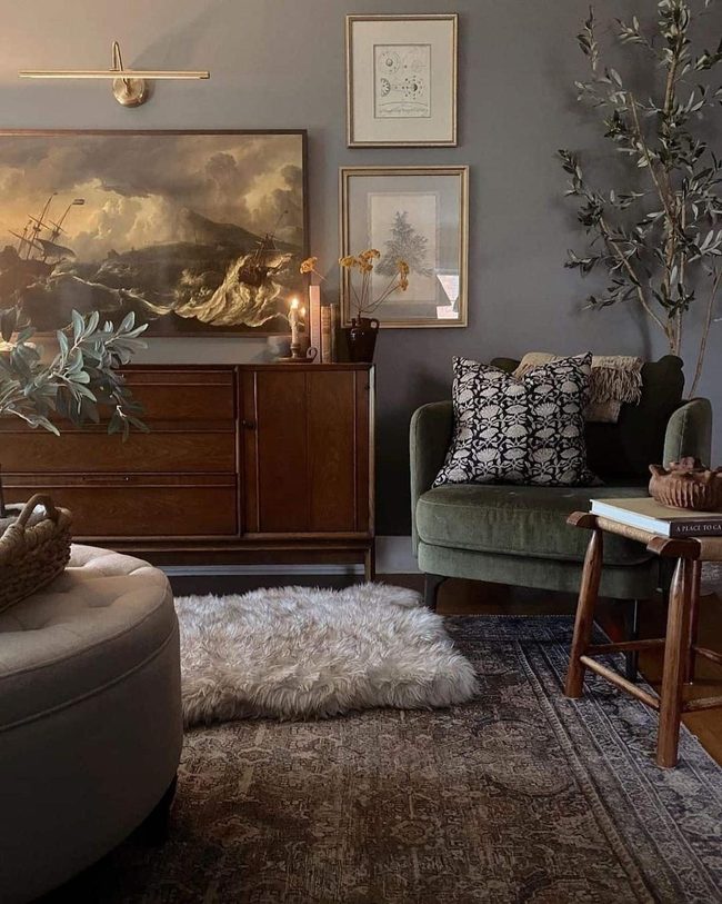 Dark Wood Floors With Vintage Soul