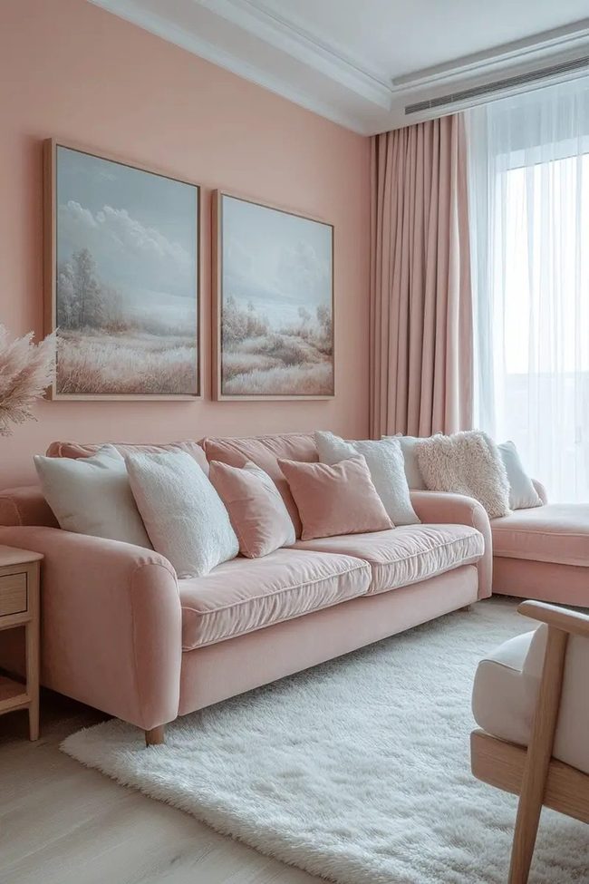 Soft Pink Walls, Serene Retreat