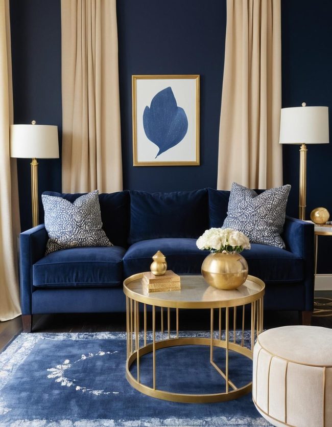 Deep Blue Walls, Cream Comfort
