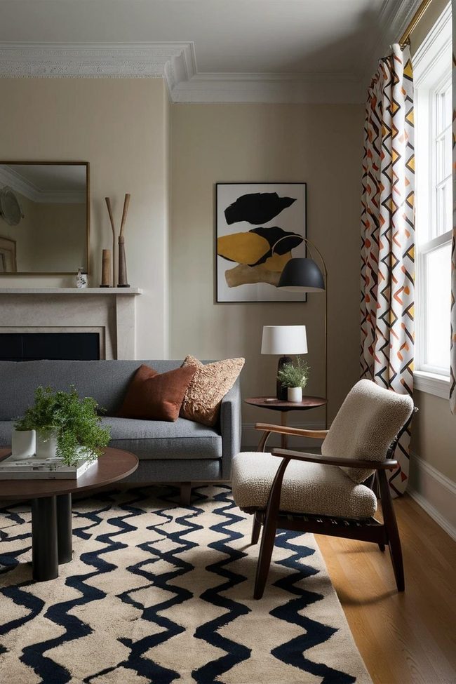 Coordinated Rug Pattern Harmony