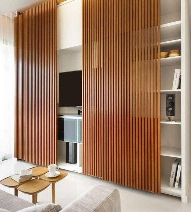 Hidden Storage Wooden Panels