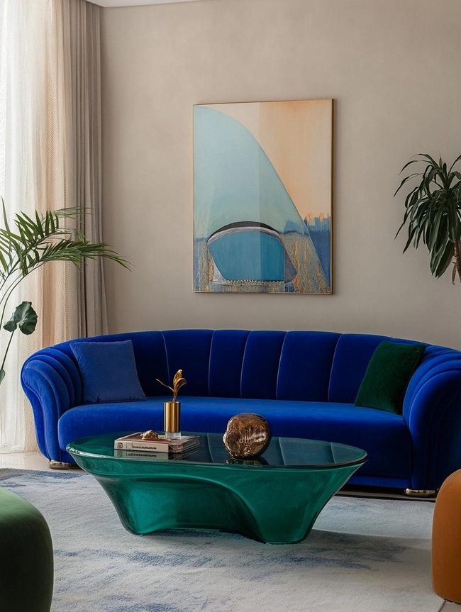 Deep Blue and Teal Statement Pieces