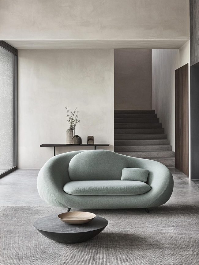 Soft Blue and Green Lounge