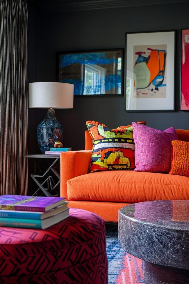 Citron Pillows Jewel-Toned Accents