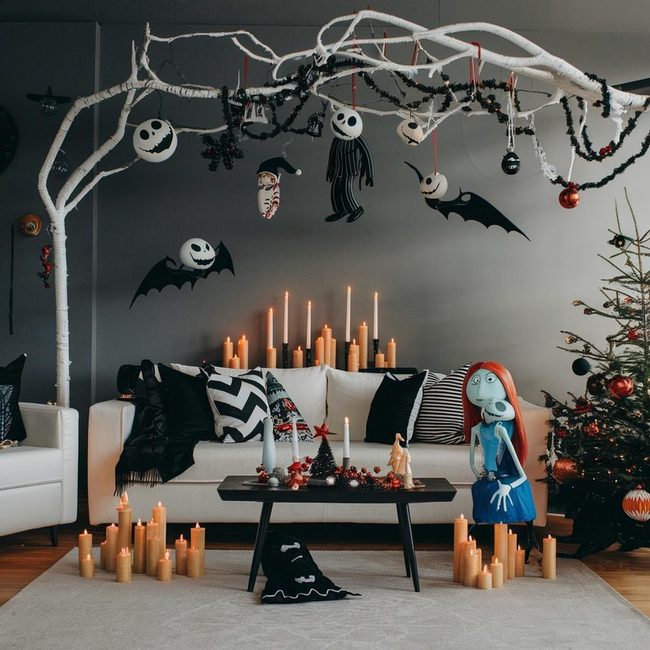 Black and White with Pumpkin Orange Scheme