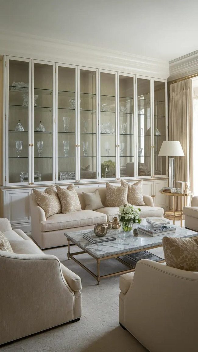 Transparent Oak Cabinets Display Collections